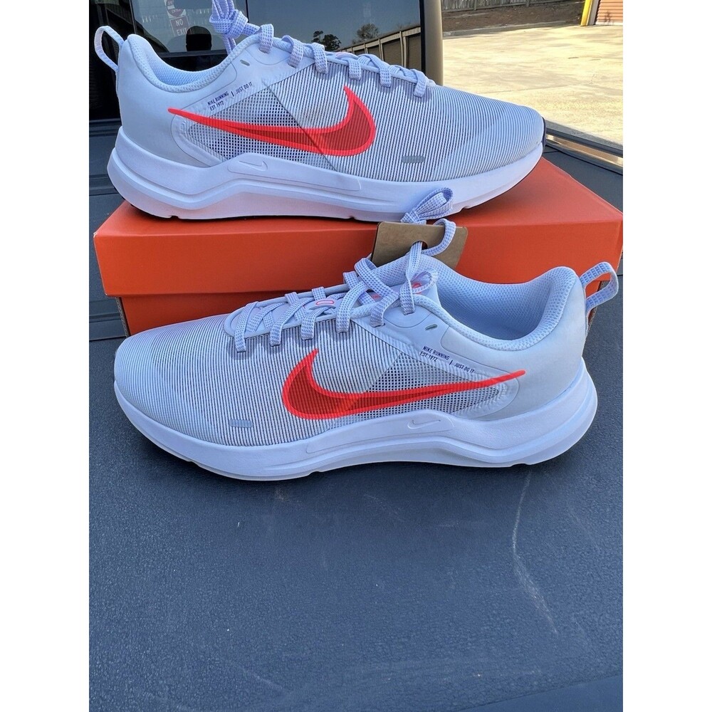 Nike Downshifter 12 - Men Size 9.5 Road Running Shoes Gray Crimson (DD9293-006)